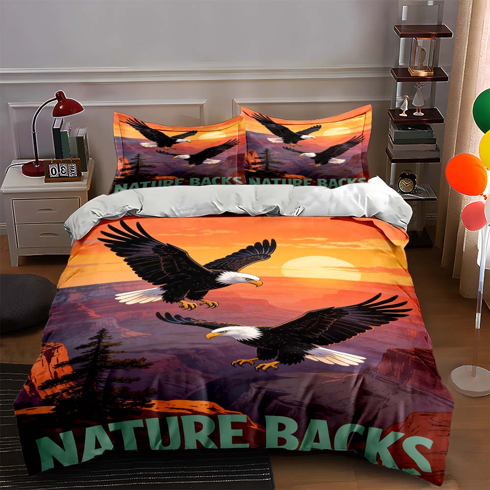 Eagle, sunset, landscape. Bedding Duvet cover sets Duvet covers Pillowcases gifts (1 * Duvet Cover 2 * Pillowcases, without duvet insert) 135x200cm
Eagle, sunset, landscape. Bedding Duvet cover sets Duvet covers Pillowcases gifts (1 * Duvet Cover 2 * Pillowcases, without duvet insert) 135x200cm