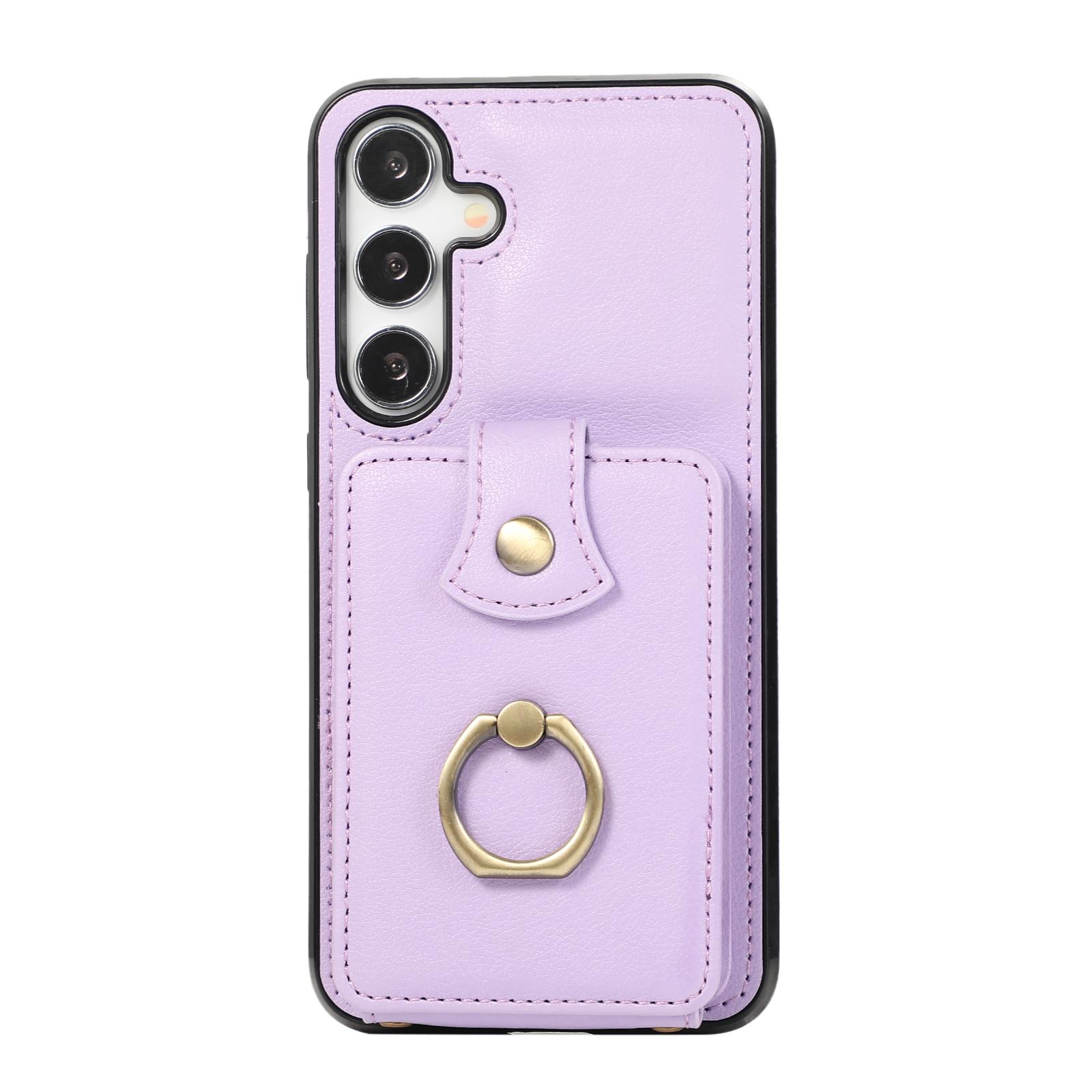 For Samsung Galaxy S24 Dustproof TPU+PU Leather Phone Cover Card Holder Kickstand Mobile Phone Case Purple
For Samsung Galaxy S24 Dustproof TPU+PU Leather Phone Cover Card Holder Kickstand Mobile Phone Case Purple