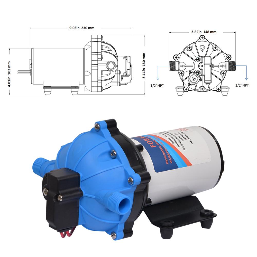 Мембранний насос із тиском води 12 В, 5-камерний самовсмоктуючий насос, 5,5 галлонів за хвилину, насос для перекачування води 70 фунтів/кв. 12V
Мембранний насос із тиском води 12 В, 5-камерний самовсмоктуючий насос, 5,5 галлонів за хвилину, насос для перекачування води 70 фунтів/кв. 12V