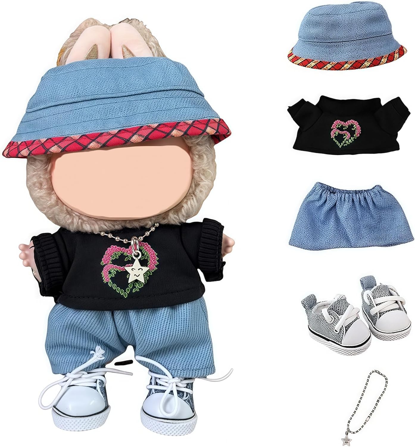 KUGUAOK Plush Toy Clothes - Clothes Only - 15cm 17cm Plush Doll Clothes - Cute Costume Dress-Up DIY Accessory Doll Suit Jumpsuit Photo Path Doll
KUGUAOK Plush Toy Clothes - Clothes Only - 15cm 17cm Plush Doll Clothes - Cute Costume Dress-Up DIY Accessory Doll Suit Jumpsuit Photo Path Doll