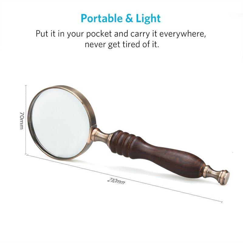 Handheld Magnifier Antique Handle Magnifier 10X Reading Magnifying Glass Loupe Magnifier For Rocks, Map, Crossword Puzzle 10X
Handheld Magnifier Antique Handle Magnifier 10X Reading Magnifying Glass Loupe Magnifier For Rocks, Map, Crossword Puzzle 10X