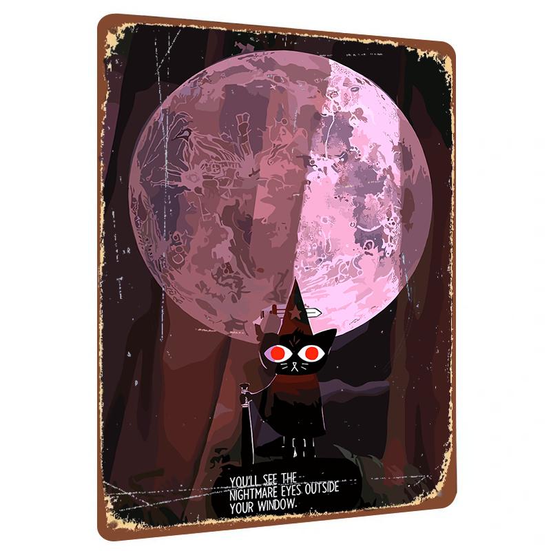 Mystery Black Cat and Pink Moon Forest Iron Painting Home Decor Living Room Bedroom Wall Art Creative Gift 20x30cm(7.8x11.8inch)
Mystery Black Cat and Pink Moon Forest Iron Painting Home Decor Living Room Bedroom Wall Art Creative Gift 20x30cm(7.8x11.8inch)