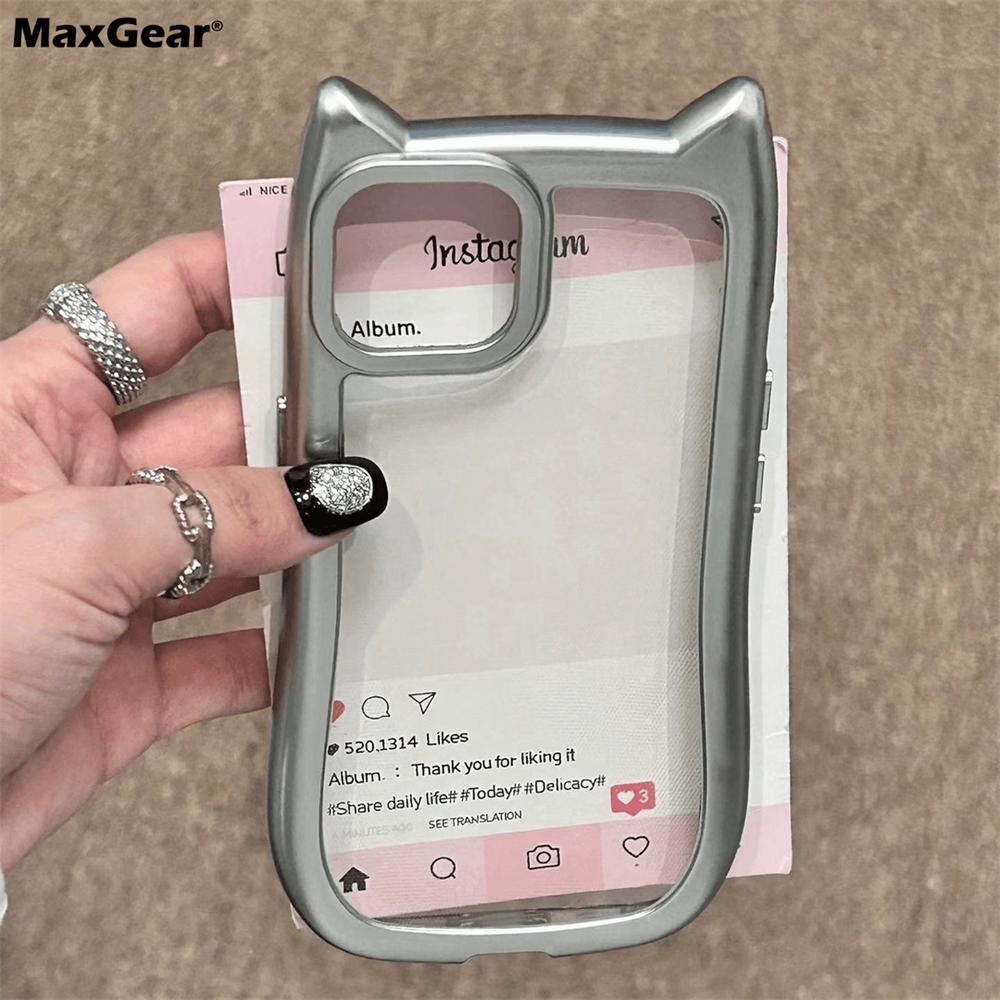 Luxury Plating Soft Silicone Armor Bumper Case For iPhone 15 14 11 Pro Max Plus Shockproof Protective Cute Cat Ears Cover For iPhone 13
Luxury Plating Soft Silicone Armor Bumper Case For iPhone 15 14 11 Pro Max Plus Shockproof Protective Cute Cat Ears Cover For iPhone 13
