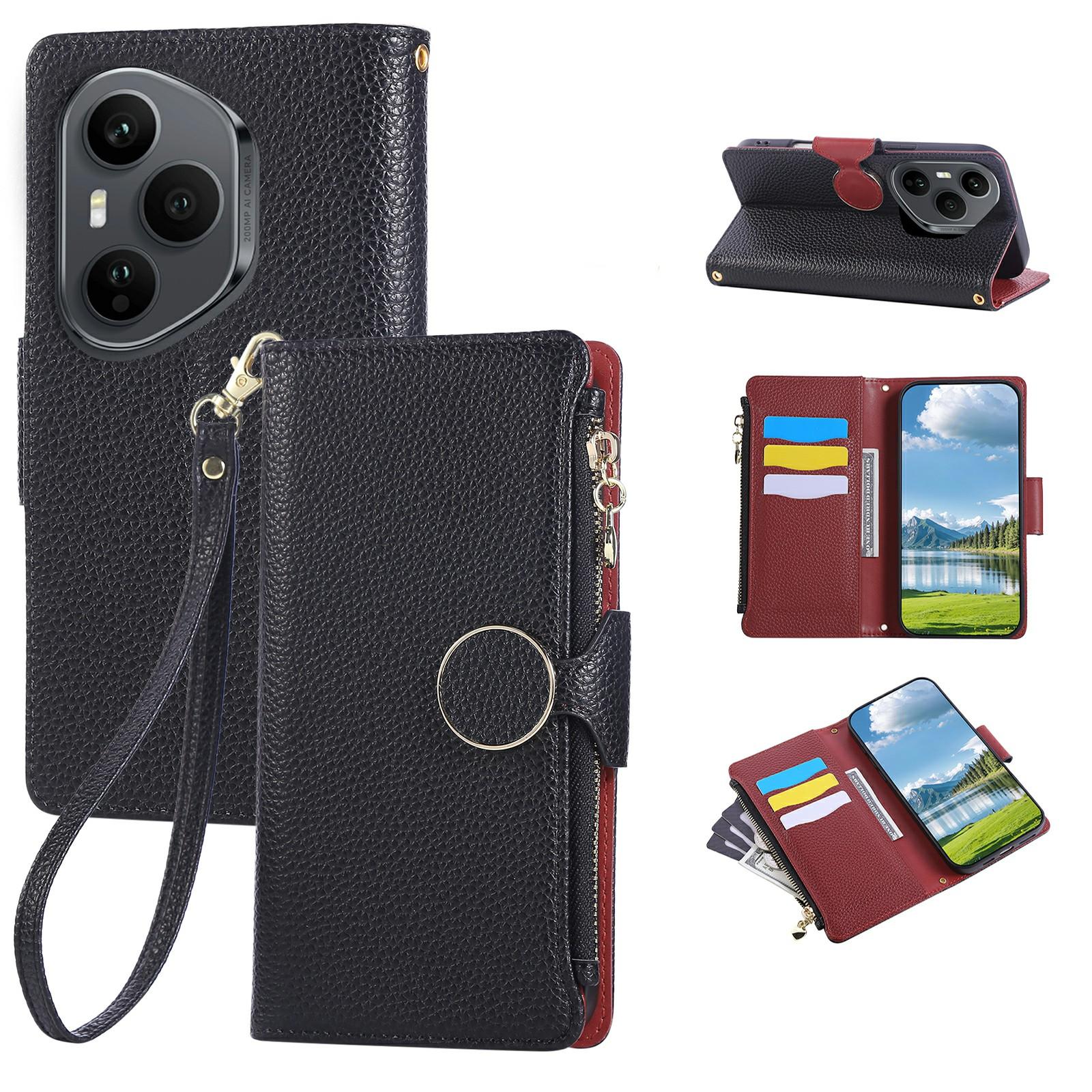 For Honor 400 Pro 5G (Global) Case Zipper Wallet Leather Phone Cover with Wrist Strap Black
For Honor 400 Pro 5G (Global) Case Zipper Wallet Leather Phone Cover with Wrist Strap Black