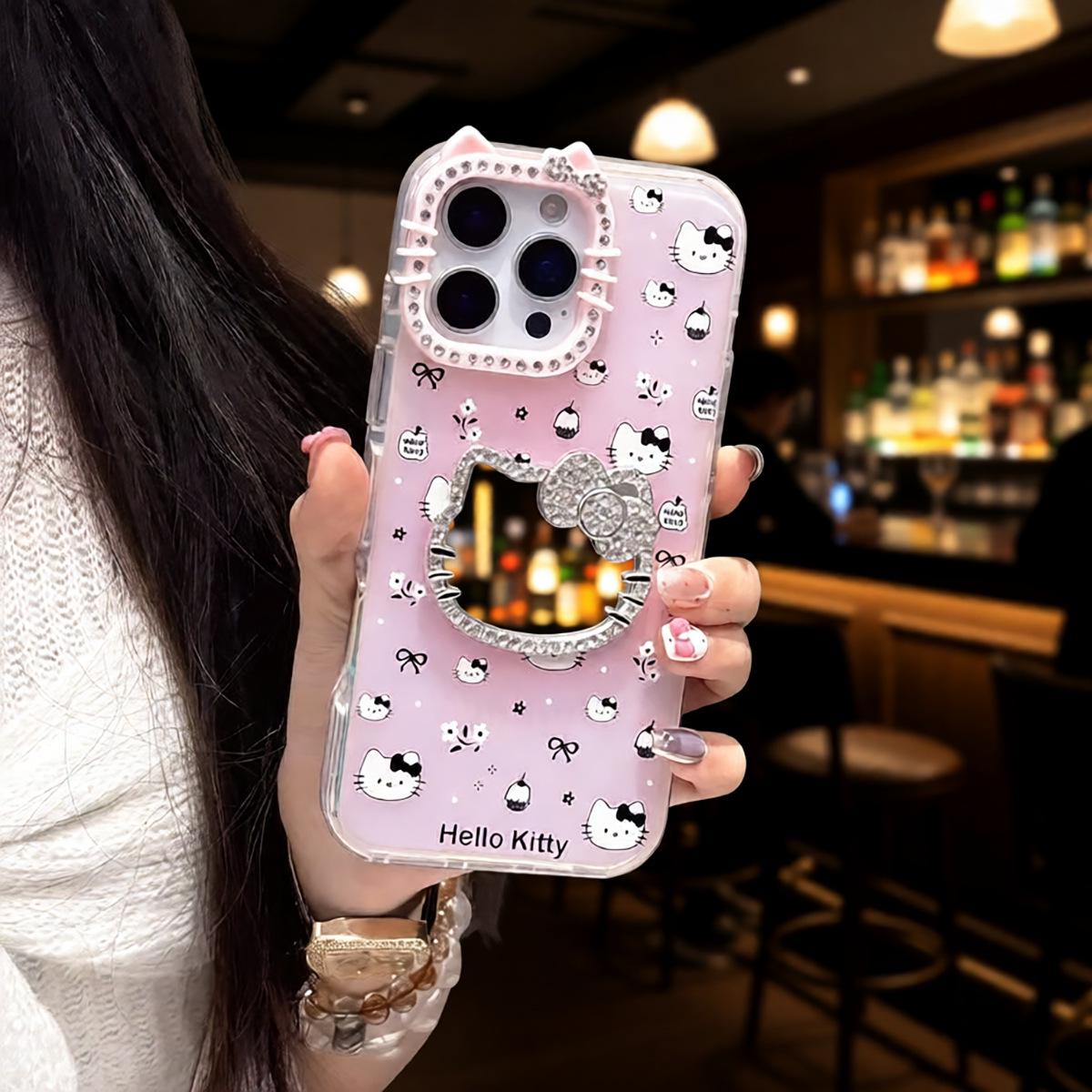 Cute Cat Makeup Mirror Phone Case for iPhone 13-17 Pro Max with Rhinestones - Elegant Design for Women 17 Pro
Cute Cat Makeup Mirror Phone Case for iPhone 13-17 Pro Max with Rhinestones - Elegant Design for Women 17 Pro