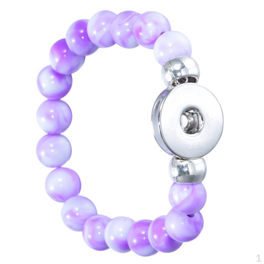 18mm Resin Beads Bangles Snap Button Bracelets Jewelry Making Kit Gifts 23cm purple
18mm Resin Beads Bangles Snap Button Bracelets Jewelry Making Kit Gifts 23cm purple