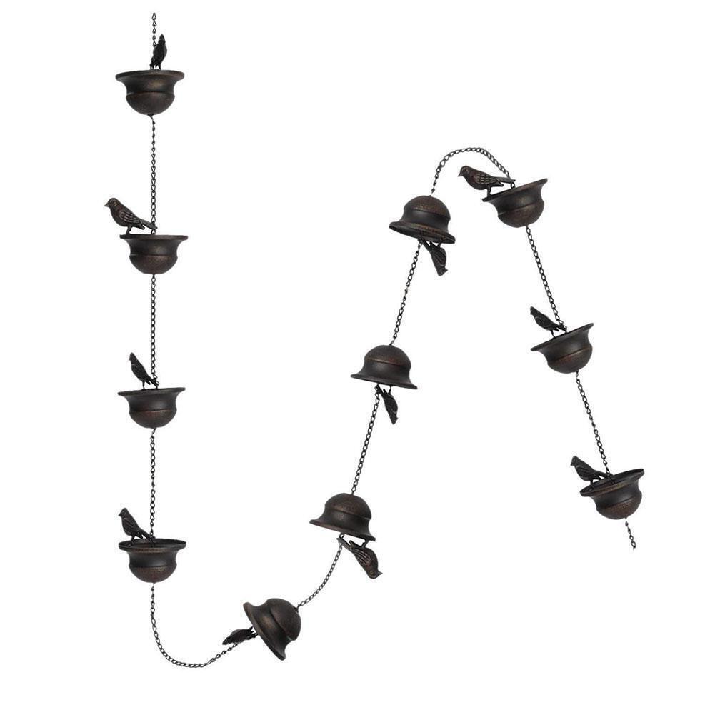 Iron Bird Rain Chain 2.4M Outdoor Decor Mobile Attached Hanger Wind Chimes Bells Drain Chains For Home Garden Decoraction Access
Iron Bird Rain Chain 2.4M Outdoor Decor Mobile Attached Hanger Wind Chimes Bells Drain Chains For Home Garden Decoraction Access