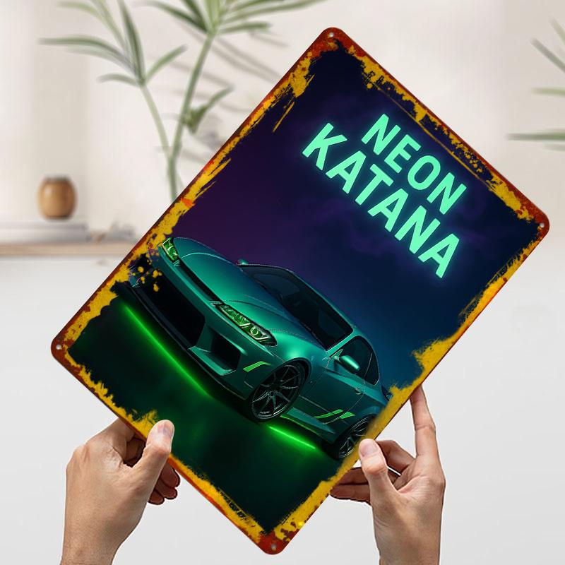 Neon Katana Car Metal Poster Customized Wall Art Retro Vintage Tinplate Signs for Man Cave Room Decoration Home Decor Items Men 7.9x11.8In(20x30cm)
Neon Katana Car Metal Poster Customized Wall Art Retro Vintage Tinplate Signs for Man Cave Room Decoration Home Decor Items Men 7.9x11.8In(20x30cm)