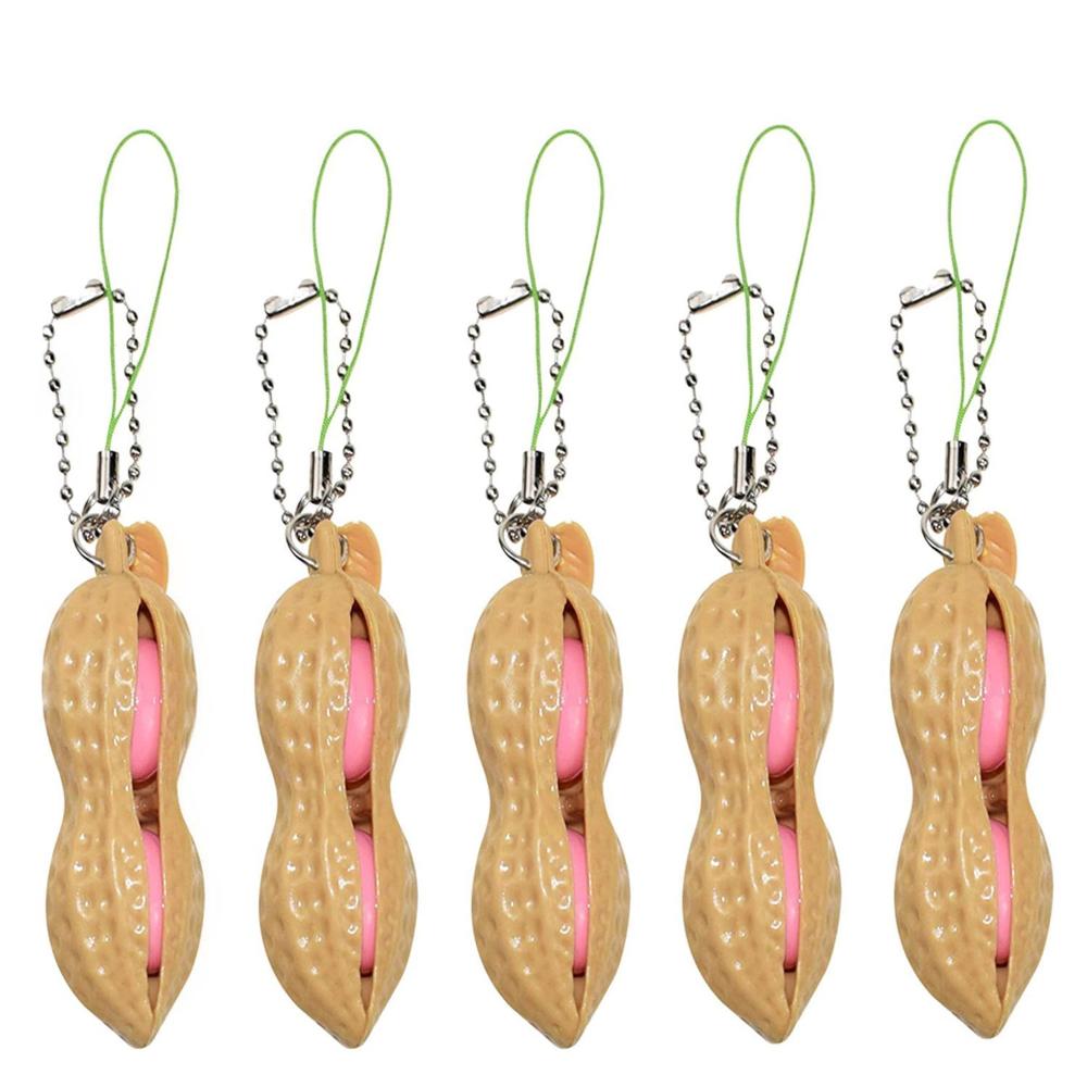 5Pcs Cute Sensory Toy Stress Relief Squeeze Peanut Fidget Toys Peanut Keychain Anti-Anxiety
5Pcs Cute Sensory Toy Stress Relief Squeeze Peanut Fidget Toys Peanut Keychain Anti-Anxiety