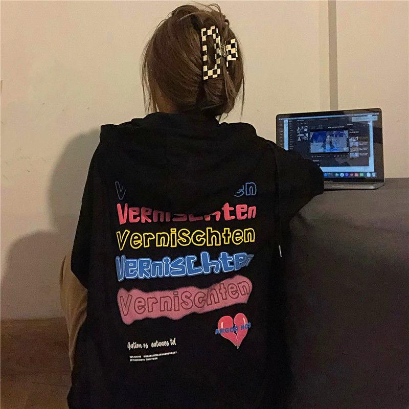 M-8XL Trendy Fashion Jacket Korean Loose Hoodie Neon Letter Printed Casual Versatile Hoodie For Women M
M-8XL Trendy Fashion Jacket Korean Loose Hoodie Neon Letter Printed Casual Versatile Hoodie For Women M