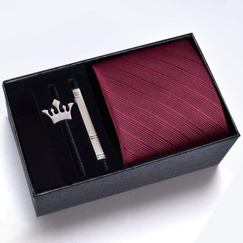 Gift Box Men S Tie Four-Piece Set, Can Add Formal Business 8Cm Striped Black Wedding Groom
Gift Box Men S Tie Four-Piece Set, Can Add Formal Business 8Cm Striped Black Wedding Groom