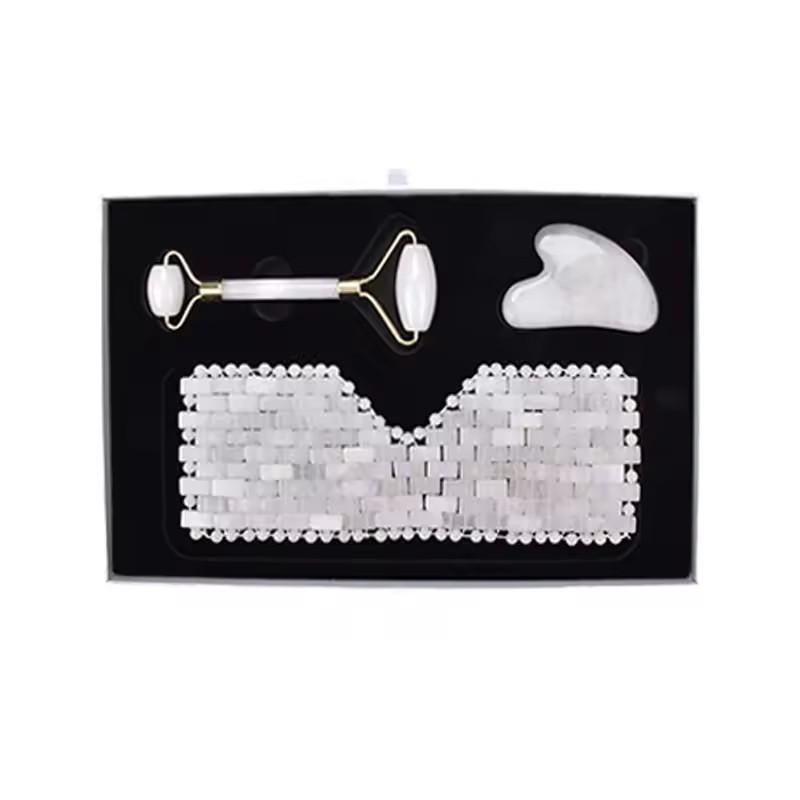 Rose Quartz Gouache Scraper Jade Eye Massager Face Massage Roller Set Natural Gouache Stone Sleep Jade Eye Mask Gua Sha Scraper
Rose Quartz Gouache Scraper Jade Eye Massager Face Massage Roller Set Natural Gouache Stone Sleep Jade Eye Mask Gua Sha Scraper