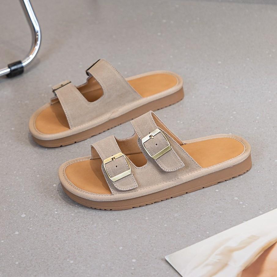 Leather soft-soled casual slippers for women to wear outside summer new flat-soled versatile sandals 41 абрикосовий
Leather soft-soled casual slippers for women to wear outside summer new flat-soled versatile sandals 41 абрикосовий