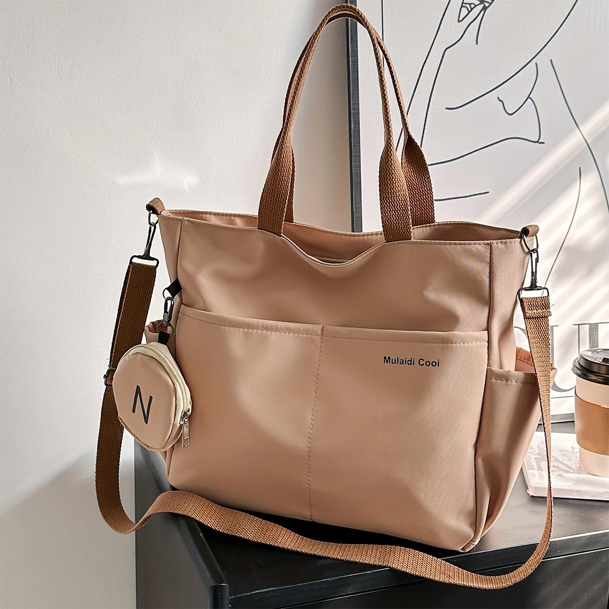 Casual Canvas Tote Bag, Large Capacity Crossbody Bag, Multi Pockets Shoulder Bag With Round Coin Purse
Casual Canvas Tote Bag, Large Capacity Crossbody Bag, Multi Pockets Shoulder Bag With Round Coin Purse
