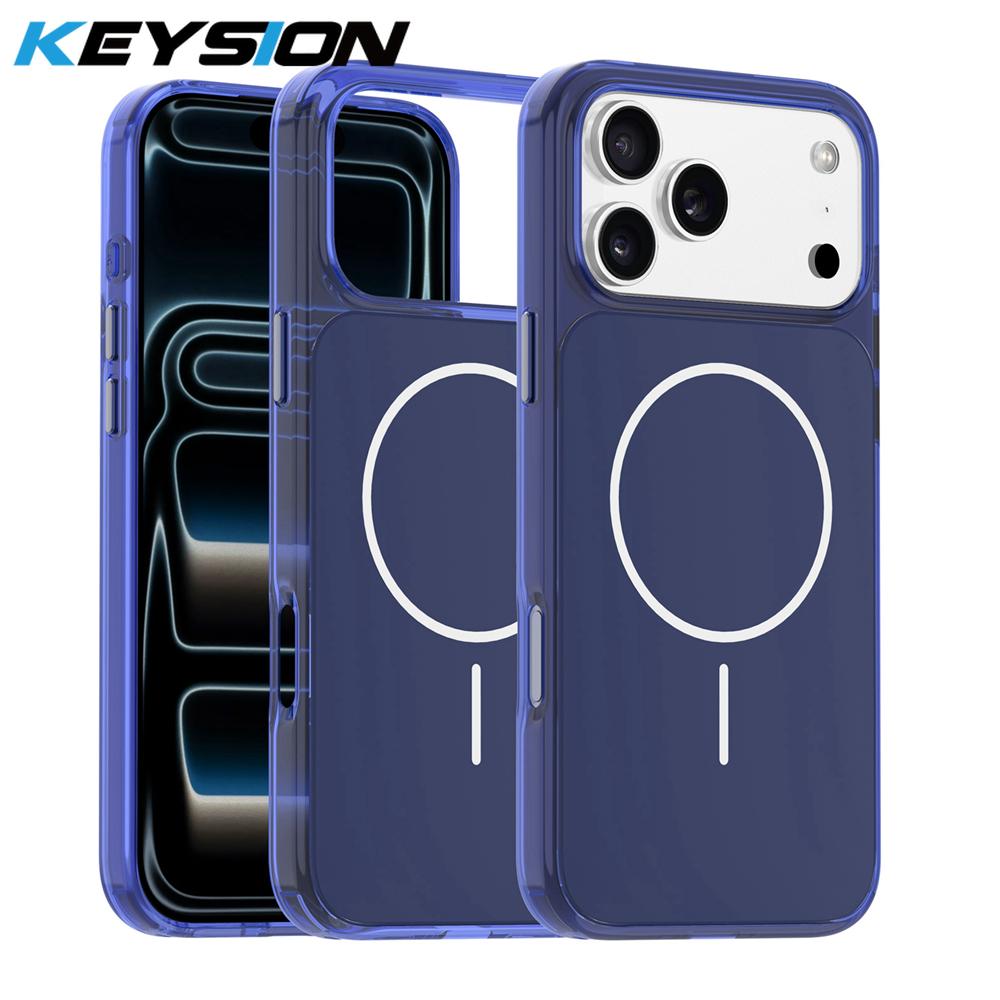 KEYSION Luxury Magnetic Case for MagSafe for iPhone 17 Pro Max TPU+PC Wireless Charging Shockproof Phone Cover for iPhone 17 Air for iPhone 17 Pro Max синій
KEYSION Luxury Magnetic Case for MagSafe for iPhone 17 Pro Max TPU+PC Wireless Charging Shockproof Phone Cover for iPhone 17 Air for iPhone 17 Pro Max синій