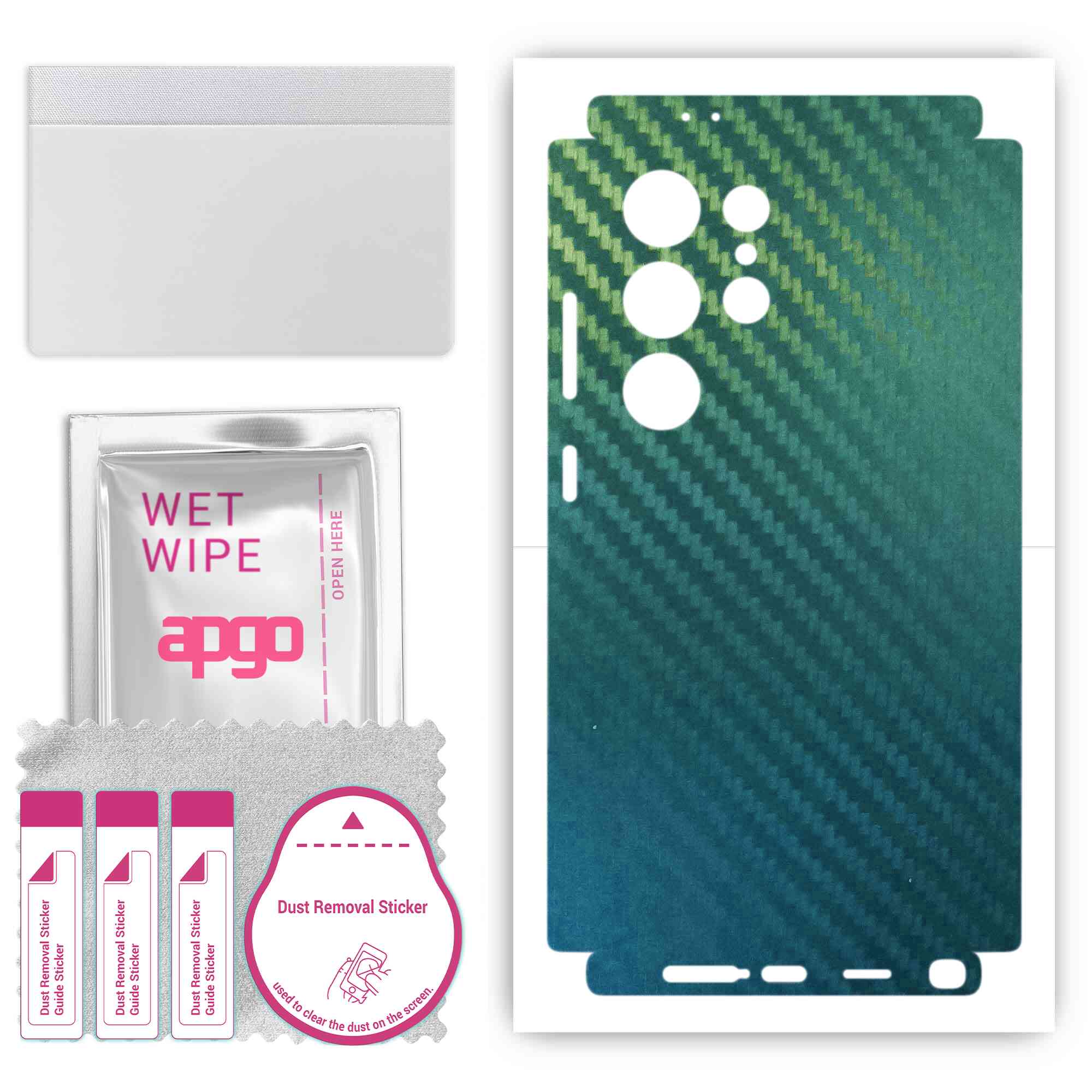 Apgo Protective Skin Sticker for the back+sides compatible with Samsung Galaxy S24 Ultra, Full Wrap Film, Foil, Vinyl - Pattern Carbon Chameleon CAKA1
Apgo Protective Skin Sticker for the back+sides compatible with Samsung Galaxy S24 Ultra, Full Wrap Film, Foil, Vinyl - Pattern Carbon Chameleon CAKA1