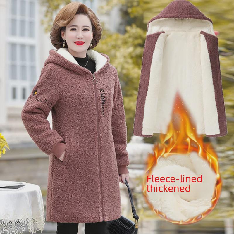 Women s Midlife & Senior Lamb Wool Hooded Winter Coat: Thick, Warm, Casual, Cotton-Padded, Velvet-Lined Jacket 5XL (145-160 jin) верблюд
Women s Midlife & Senior Lamb Wool Hooded Winter Coat: Thick, Warm, Casual, Cotton-Padded, Velvet-Lined Jacket 5XL (145-160 jin) верблюд