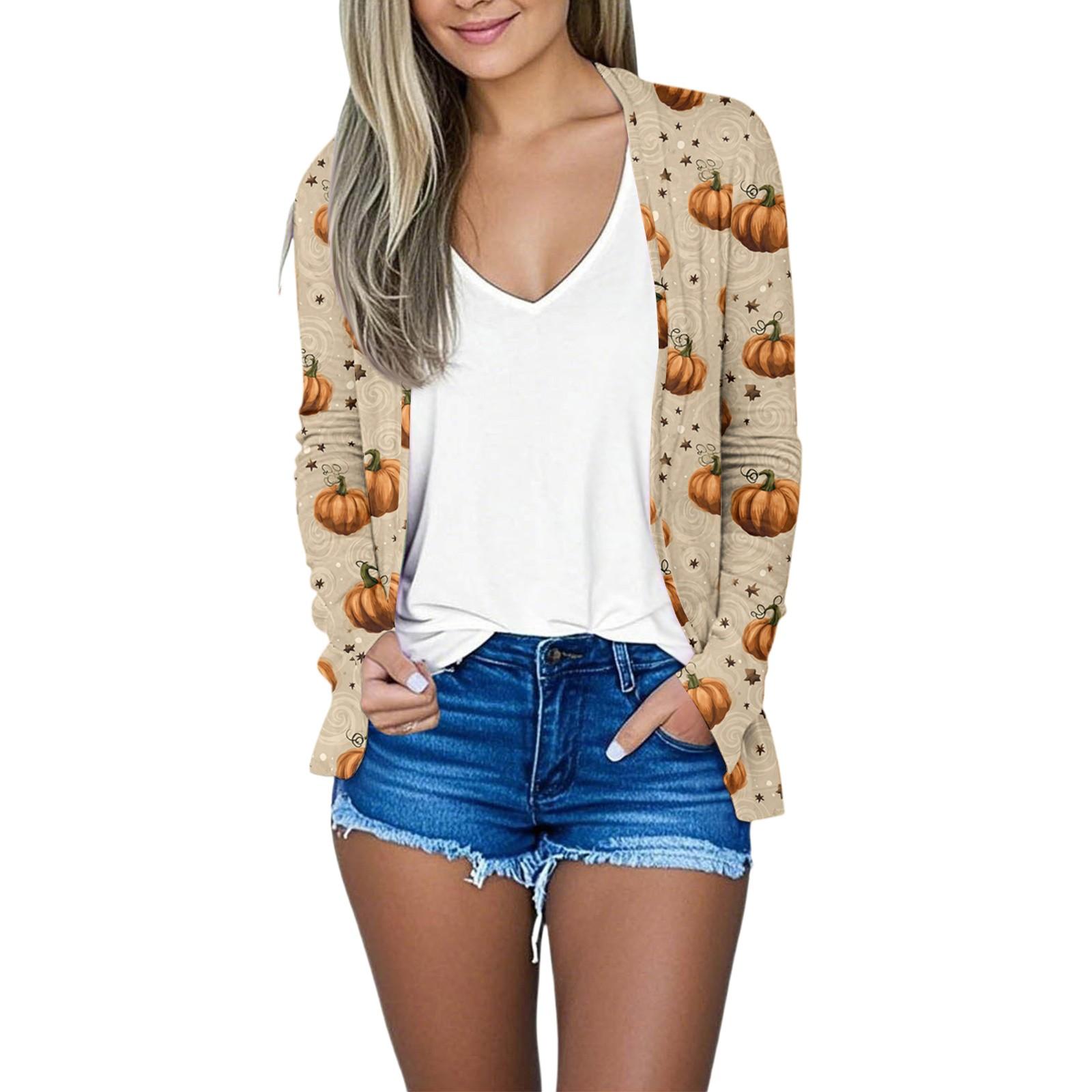 Ladies Loose Comfortable Casual Fashionable Long Sleeved Cardigan With Halloween Print Top L бежевий
Ladies Loose Comfortable Casual Fashionable Long Sleeved Cardigan With Halloween Print Top L бежевий