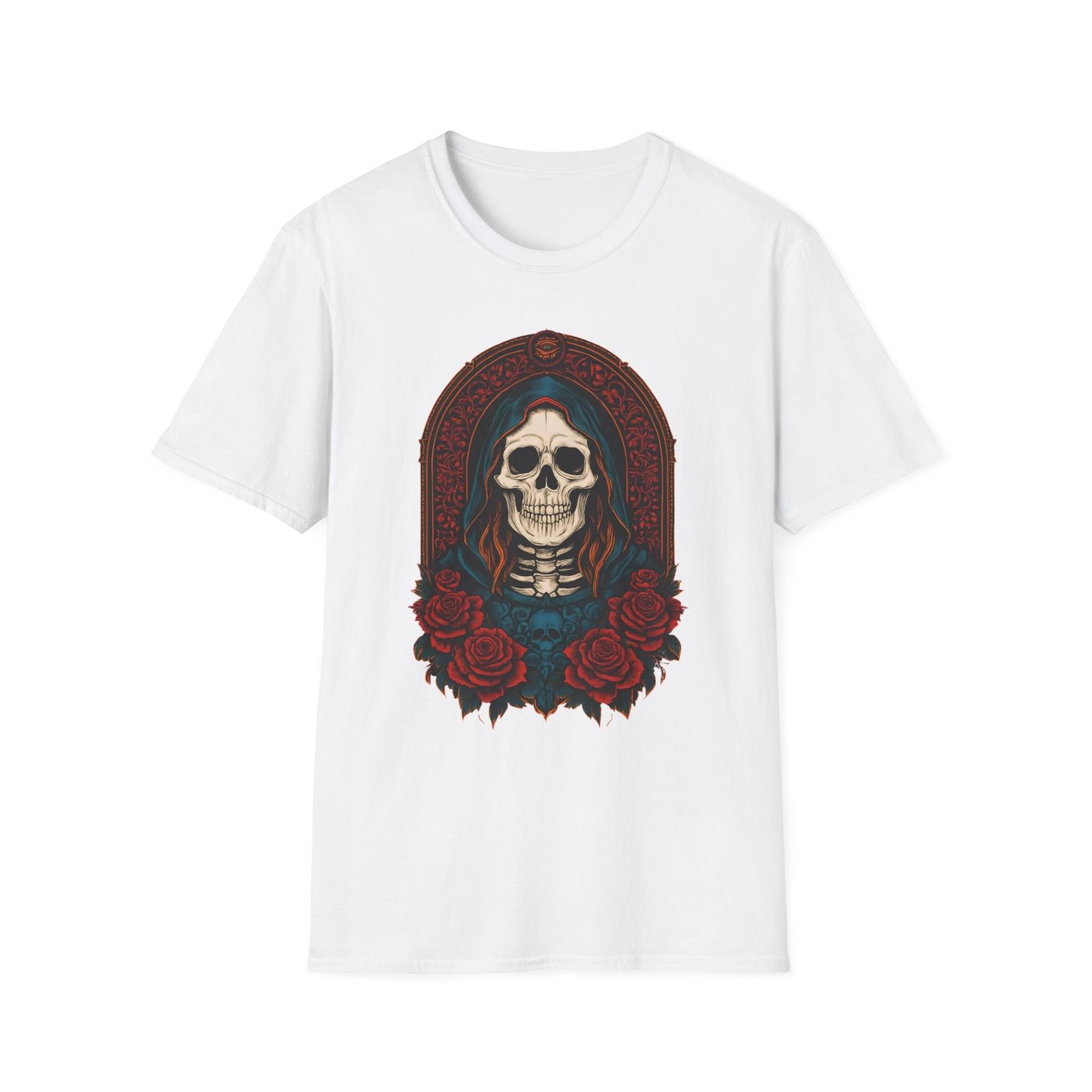 Skeletal Figure w/ Roses Unisex T-Shirt, Halloween Festival Gift, for Him & Her 5XL різнокольоровий
Skeletal Figure w/ Roses Unisex T-Shirt, Halloween Festival Gift, for Him & Her 5XL різнокольоровий