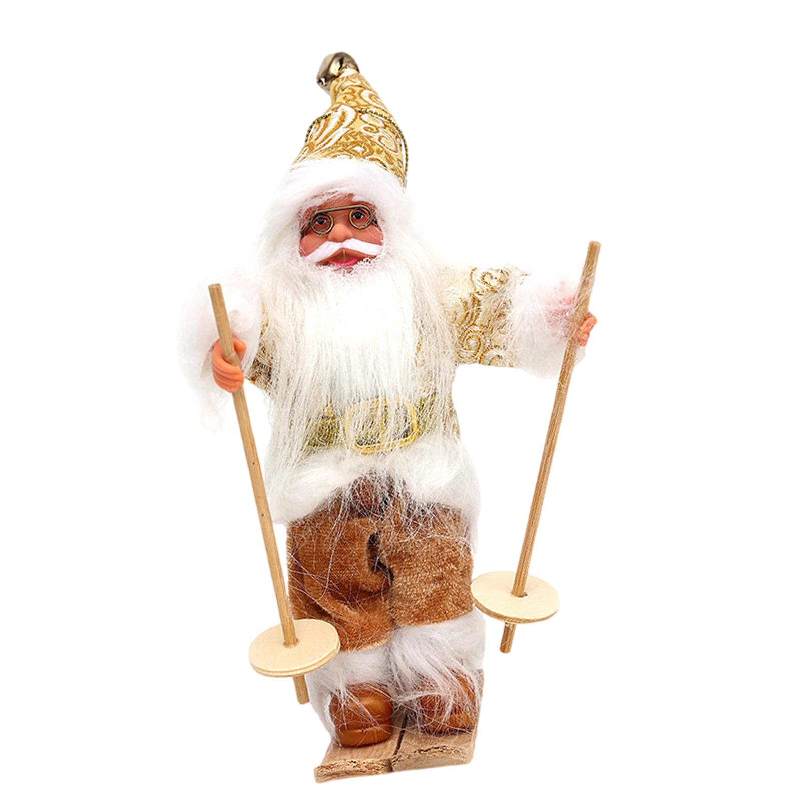 Рождественская кукла Санта-Клаус на лыжах, Веселое украшение в виде лыжника Санта-Клауса украсит ваш рождественский стол золотой
Рождественская кукла Санта-Клаус на лыжах, Веселое украшение в виде лыжника Санта-Клауса украсит ваш рождественский стол золотой