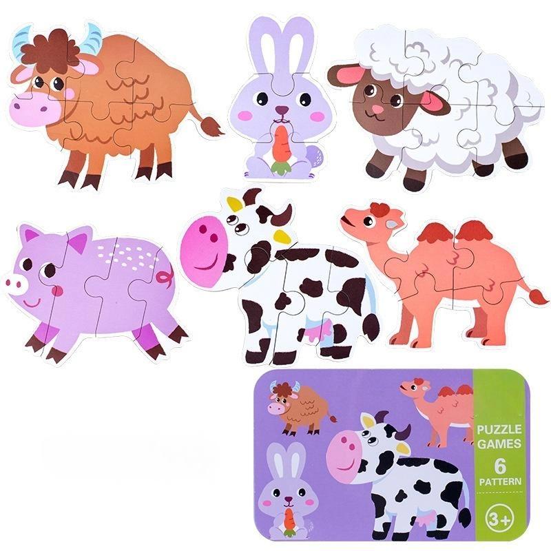 1 Set Educational Toys Montessori 6 In 1 Cartoon Car Animal Wooden Iron Box Jigsaw Puzzle Board Game For Kids as the picture
1 Set Educational Toys Montessori 6 In 1 Cartoon Car Animal Wooden Iron Box Jigsaw Puzzle Board Game For Kids as the picture