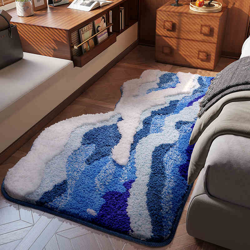 Aesthetic Wave Tufted Carpet Bathroom Antislip Rug Ocean Sea Tufting Plush Carpet House Livingroom Decoration Bedside Area Rug 50x80cm
Aesthetic Wave Tufted Carpet Bathroom Antislip Rug Ocean Sea Tufting Plush Carpet House Livingroom Decoration Bedside Area Rug 50x80cm