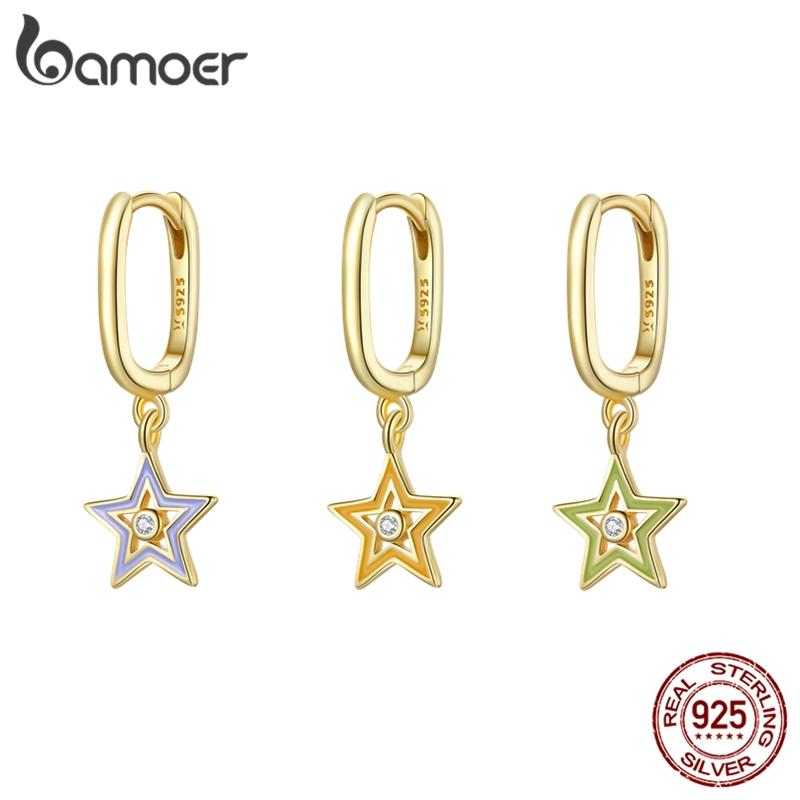 BAMOER 1PCS 925 стерлингового серебра 3 цвета звезды болтаться серьги для женщин-евреев
BAMOER 1PCS 925 стерлингового серебра 3 цвета звезды болтаться серьги для женщин-евреев