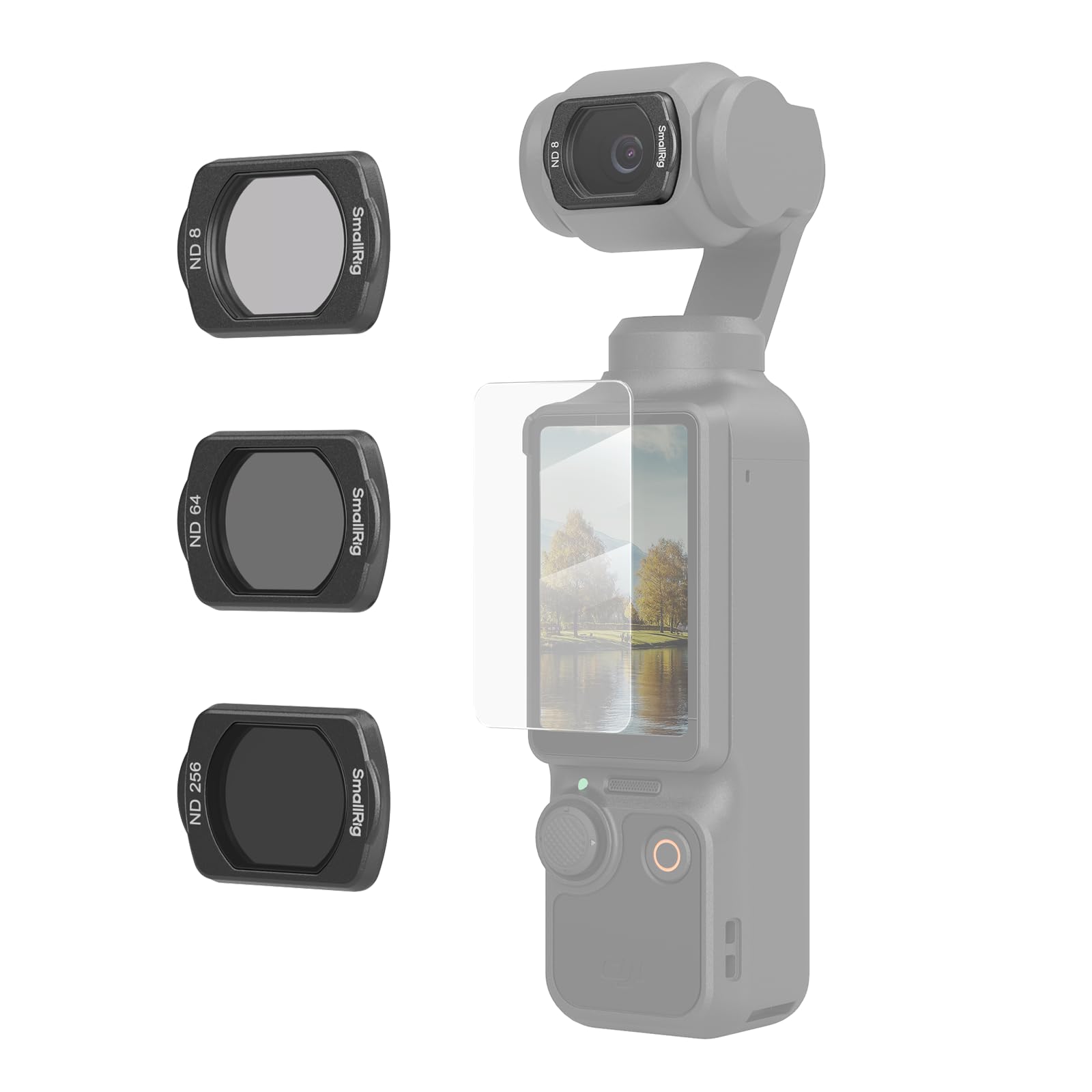 SmallRig Magnetic ND Filter Set for DJI Osmo Pocket 3 with ND256 Filters and Screen Protector Accessory for Outdoor Lens Protection and Exposure
SmallRig Magnetic ND Filter Set for DJI Osmo Pocket 3 with ND256 Filters and Screen Protector Accessory for Outdoor Lens Protection and Exposure