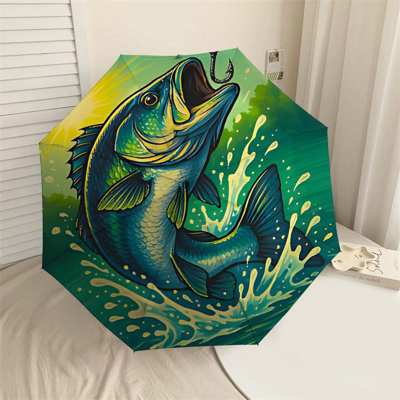 1PC fish hook Automatic Open/Close Umbrella with Windproof, 8-Rib Sturdy Canopy, Durable Ribs, Fashionable Design, Outdoor Accessory, Fun Prin, Holida
1PC fish hook Automatic Open/Close Umbrella with Windproof, 8-Rib Sturdy Canopy, Durable Ribs, Fashionable Design, Outdoor Accessory, Fun Prin, Holida