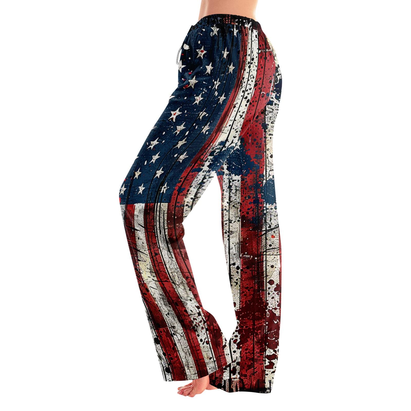 Women s Fashion Loose Independence Day Casual Stitching Printed Casual Pants M
Women s Fashion Loose Independence Day Casual Stitching Printed Casual Pants M