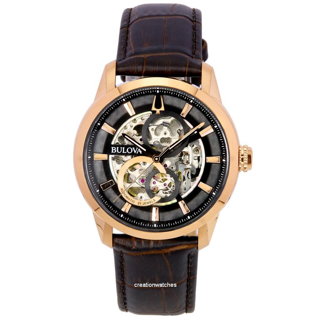 Bulova Классический Саттон Черный Скелетон Циферблат Автоматические 97A169 Мужские часы
Bulova Классический Саттон Черный Скелетон Циферблат Автоматические 97A169 Мужские часы