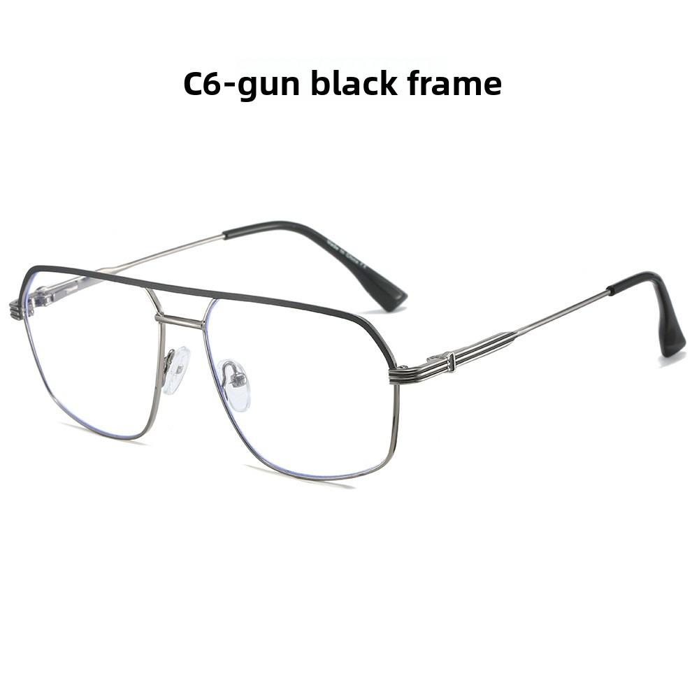 53-16 New Men s Metal Retro Anti-Blue Light Reading Glasses Simple Double Beam Flat Light Glasses Myopia Degree Anti blue light 0
53-16 New Men s Metal Retro Anti-Blue Light Reading Glasses Simple Double Beam Flat Light Glasses Myopia Degree Anti blue light 0