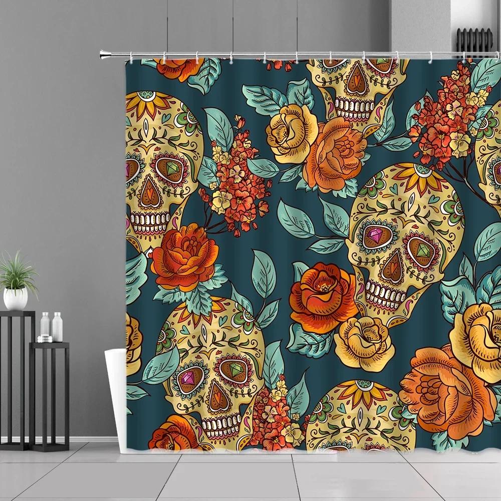 Gothic Shower Curtain Tattoo Girl Sugar Skull Shower Curtain Black Gray Fabric Waterproof Polyester Bathroom Curtain With Hooks W60H190(CM)-1 Pcs
Gothic Shower Curtain Tattoo Girl Sugar Skull Shower Curtain Black Gray Fabric Waterproof Polyester Bathroom Curtain With Hooks W60H190(CM)-1 Pcs