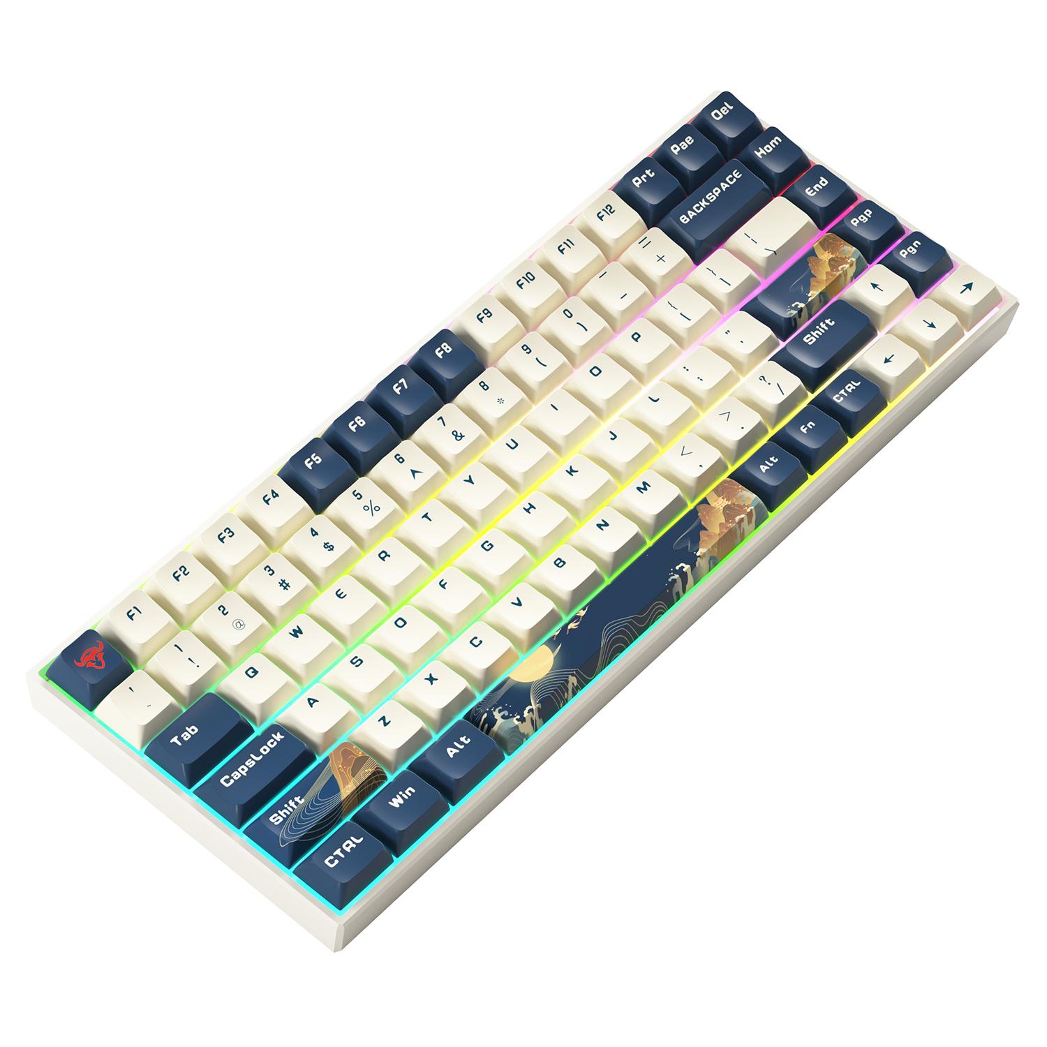 IBLANCOD K84 Rechargeable Bluetooth-compatible/Wired/Wireless Keyboard RGB Backlit 84-Key Mechanical Keyboard A
IBLANCOD K84 Rechargeable Bluetooth-compatible/Wired/Wireless Keyboard RGB Backlit 84-Key Mechanical Keyboard A