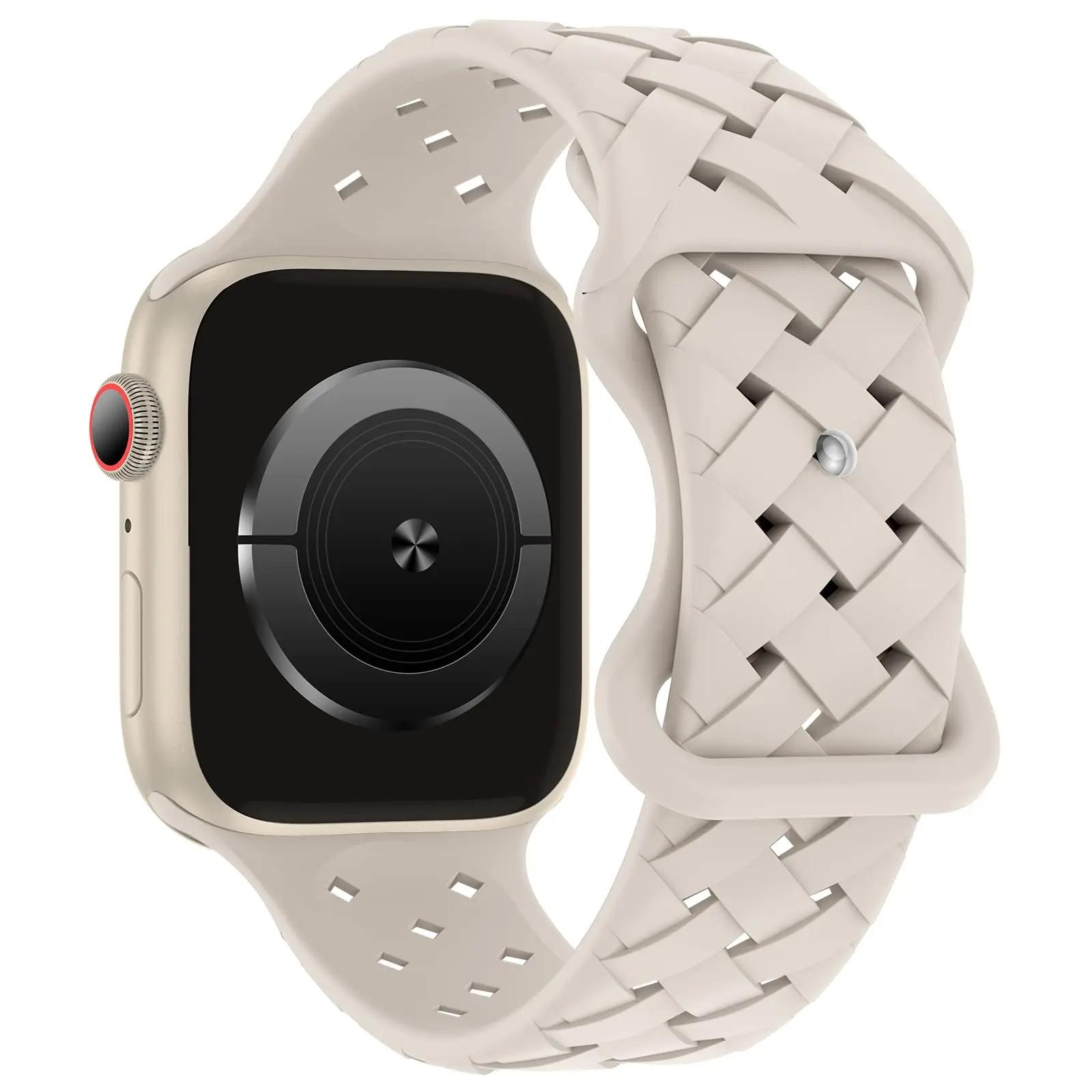 Спортивный плетеный силиконовый ремешок для Apple Watch Band 44 мм, 40 мм, 45 мм, 49 мм, 38 мм, дышащий браслет iwatch series 9, 7, 3, 8 se ultra 2 38mm 40mm 41mm
Спортивный плетеный силиконовый ремешок для Apple Watch Band 44 мм, 40 мм, 45 мм, 49 мм, 38 мм, дышащий браслет iwatch series 9, 7, 3, 8 se ultra 2 38mm 40mm 41mm