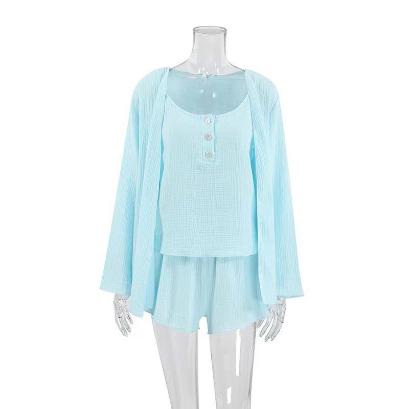 Fashion Tops Vest Shorts Three-Piece Tank Top, Shorts, Top, Three Piece Set Blue L
Fashion Tops Vest Shorts Three-Piece Tank Top, Shorts, Top, Three Piece Set Blue L