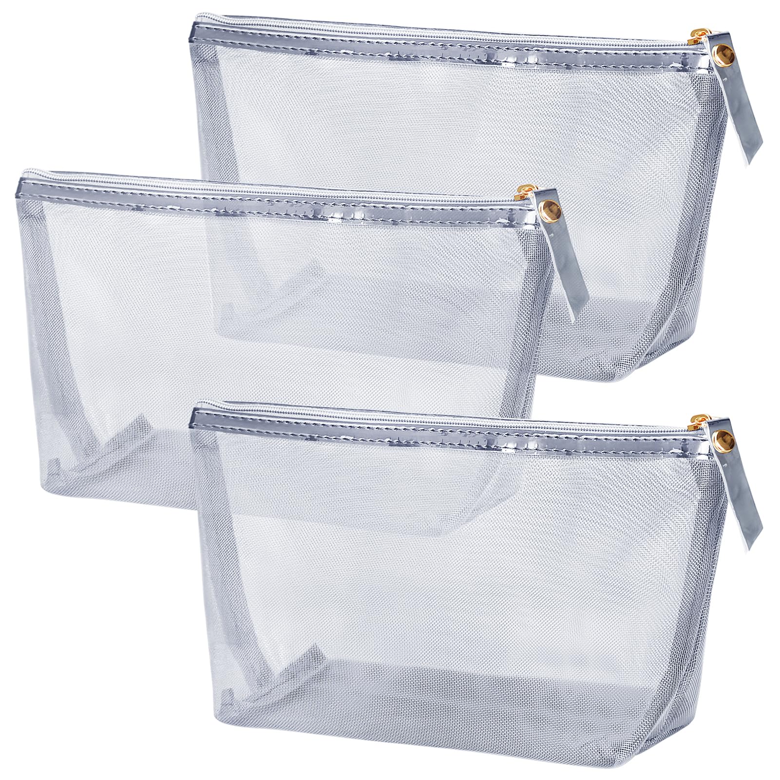 besharppin Сетчатый косметический набор из косметички для косметики и мелких предметов, идеально подходящий для деловых поездок и путешествий, 3 предмета, (Серебряный)
besharppin Сетчатый косметический набор из косметички для косметики и мелких предметов, идеально подходящий для деловых поездок и путешествий, 3 предмета, (Серебряный)