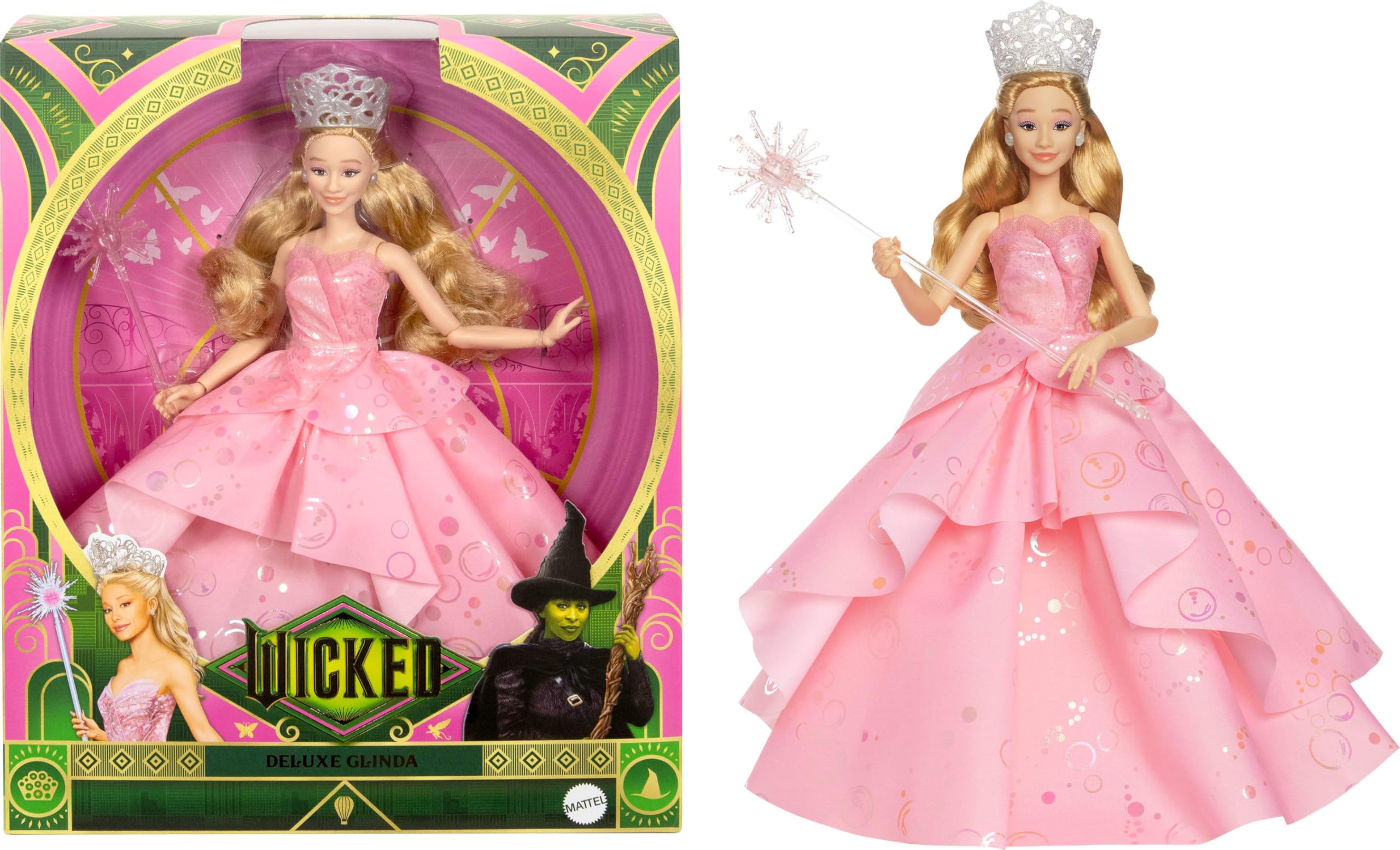 Mattel Универсальная злая делюкс Глинда модная кукла аксессуары корона скипетр фильм вдохновленный внешний вид артикуляция & &
Mattel Универсальная злая делюкс Глинда модная кукла аксессуары корона скипетр фильм вдохновленный внешний вид артикуляция & &