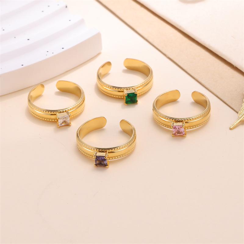 18k Gold Plated Zircon Ring: European & American Trendy Stainless Steel Jewelry for Women зелёный
18k Gold Plated Zircon Ring: European & American Trendy Stainless Steel Jewelry for Women зелёный