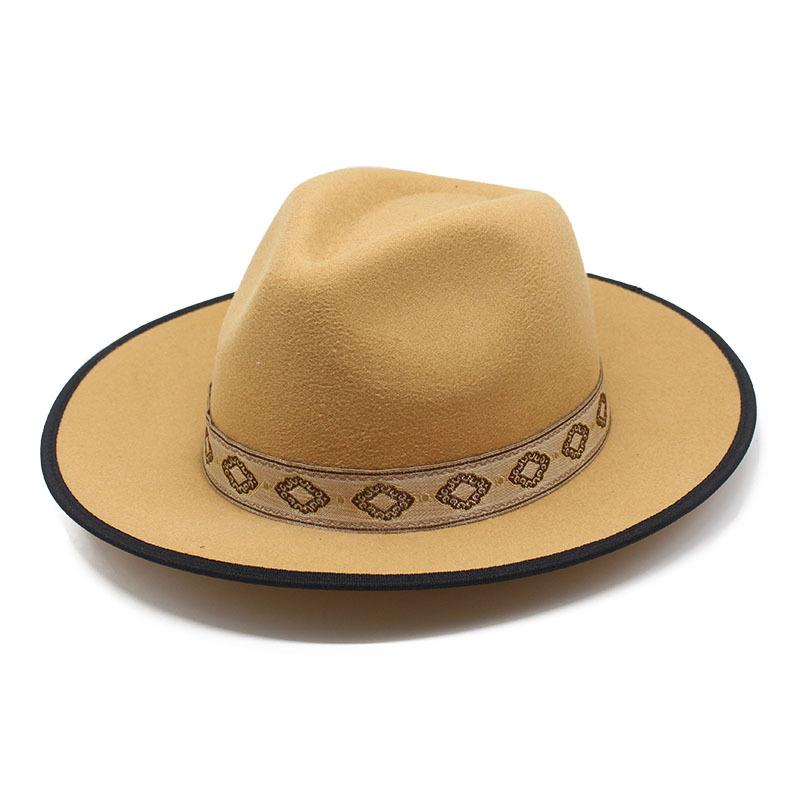 Retro Style Men S And Women S Wool Woolen Monochrome Jazz Concave And Convex Top Hat Plain Weave Beige Big-Brimmed Top Hat Color Matching Hat M(56-58cm) верблюд
Retro Style Men S And Women S Wool Woolen Monochrome Jazz Concave And Convex Top Hat Plain Weave Beige Big-Brimmed Top Hat Color Matching Hat M(56-58cm) верблюд