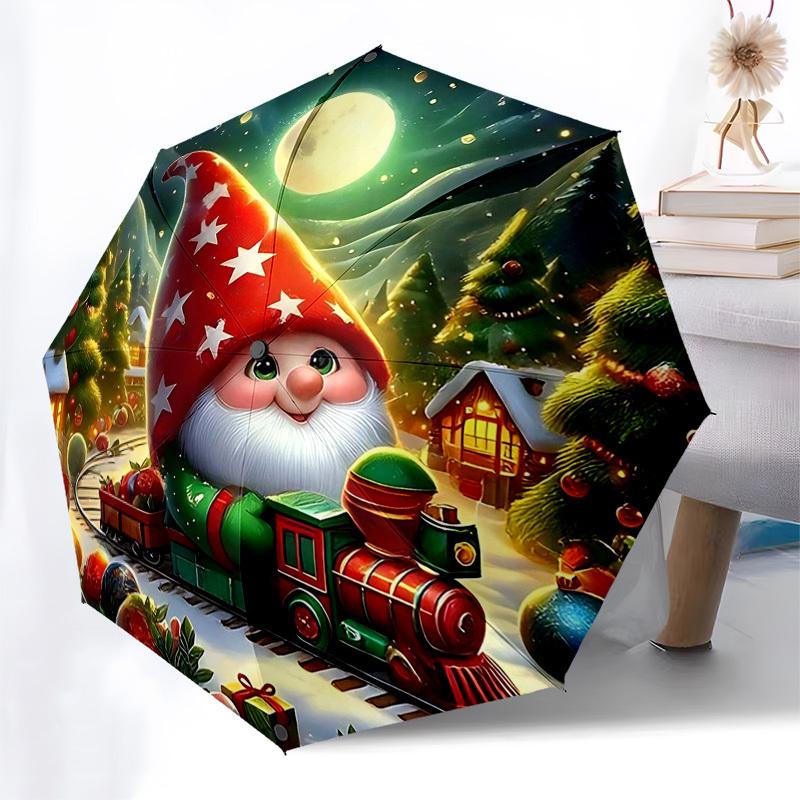1pc Christmas Santa Claus Automatic Opening Closing Umbrella, Portable Tri-Fold Design, 8-Bone Iron Frame Outdoor Umbrella, Festive Gift for Fans, Tra
1pc Christmas Santa Claus Automatic Opening Closing Umbrella, Portable Tri-Fold Design, 8-Bone Iron Frame Outdoor Umbrella, Festive Gift for Fans, Tra