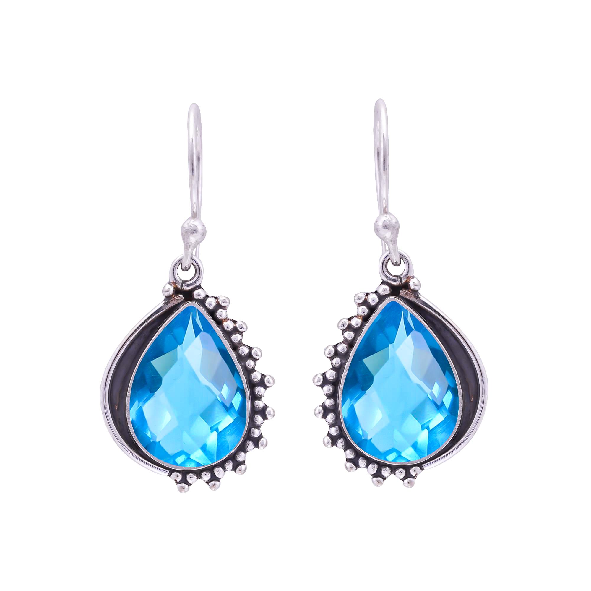 Swiss Blue London Blue Topaz 925 Sterling Silver Earring V9843, Blue Earring, Pear Earring, Valentin s Day Gift, Gift For Her, Birthday Gift, Handmade
Swiss Blue London Blue Topaz 925 Sterling Silver Earring V9843, Blue Earring, Pear Earring, Valentin s Day Gift, Gift For Her, Birthday Gift, Handmade