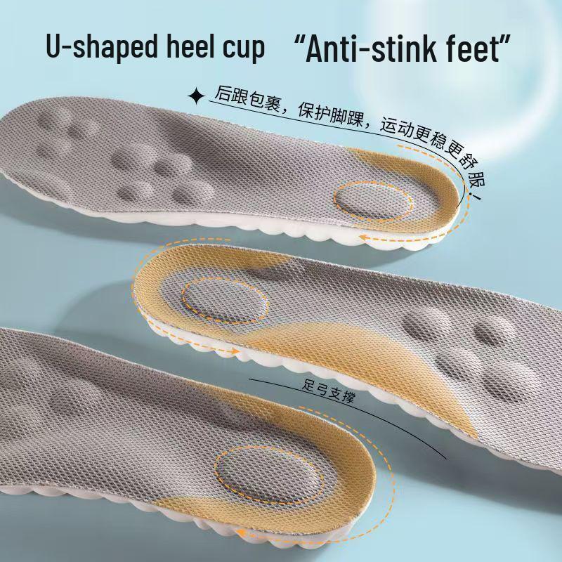 Unisex Sports Insoles - Antibacterial, Deodorizing, Breathable, High Elasticity, Shock Absorption, Sweat-Absorbing for Casual Wear 45-46
Unisex Sports Insoles - Antibacterial, Deodorizing, Breathable, High Elasticity, Shock Absorption, Sweat-Absorbing for Casual Wear 45-46