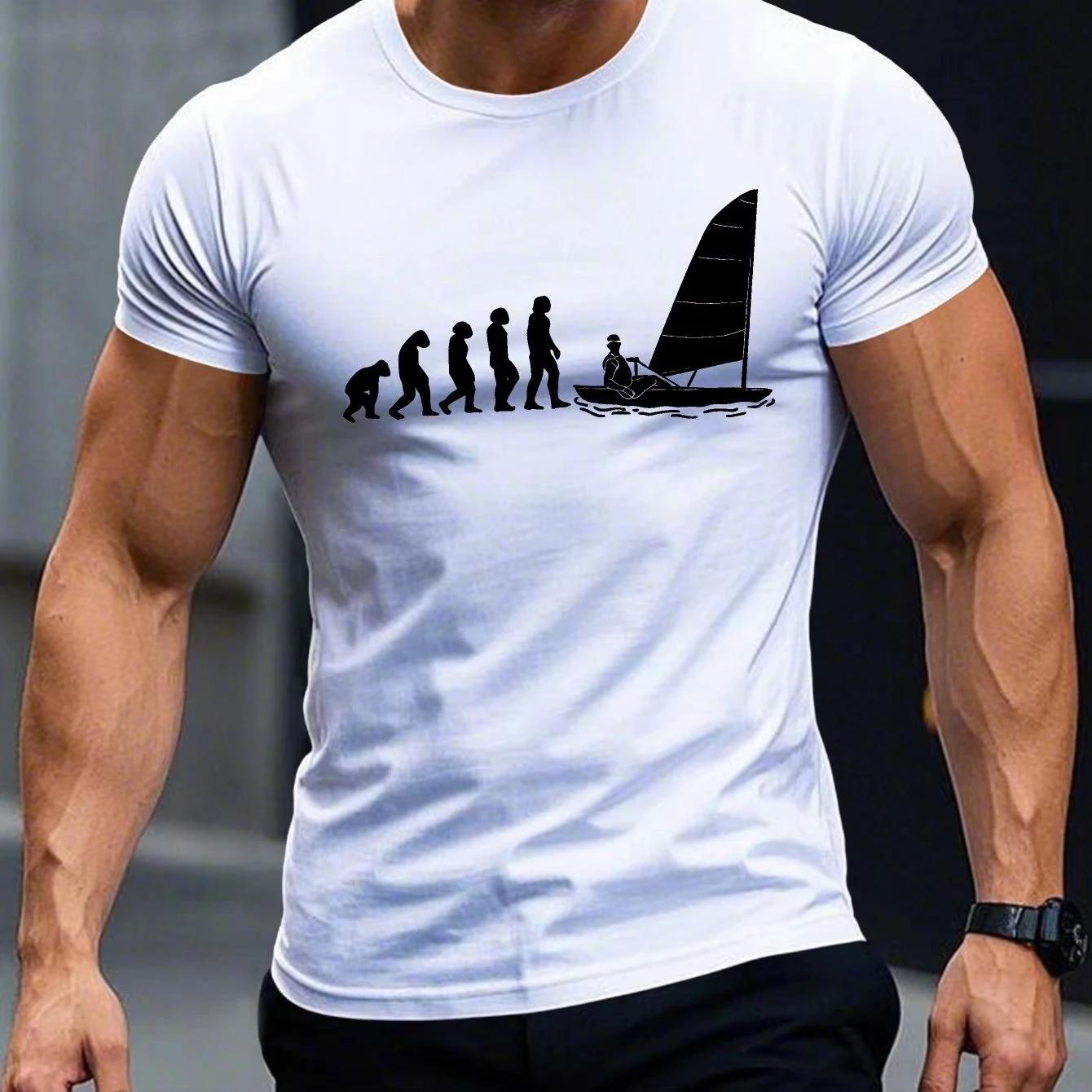 Mens printed Tshirt 100 cotton simple sailing pattern daily breathable loose and comfortable Tshirt 3XL
Mens printed Tshirt 100 cotton simple sailing pattern daily breathable loose and comfortable Tshirt 3XL