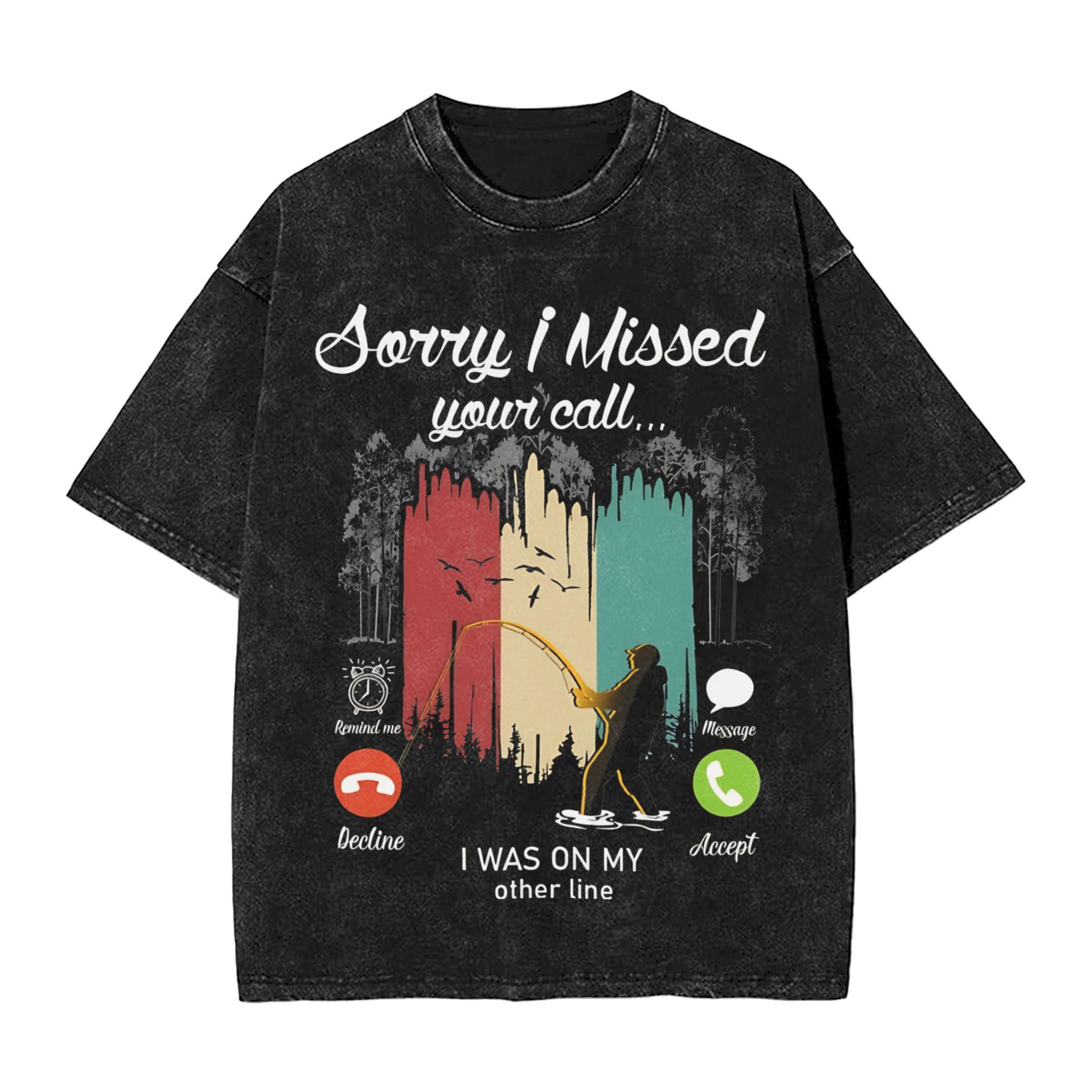 Sorry I cant talk I Was On My Other Line Fishing Is Calling T Shirts Hip Hop Washed TShirts Novelty for Unisex Women Streetwear 2XL
Sorry I cant talk I Was On My Other Line Fishing Is Calling T Shirts Hip Hop Washed TShirts Novelty for Unisex Women Streetwear 2XL
