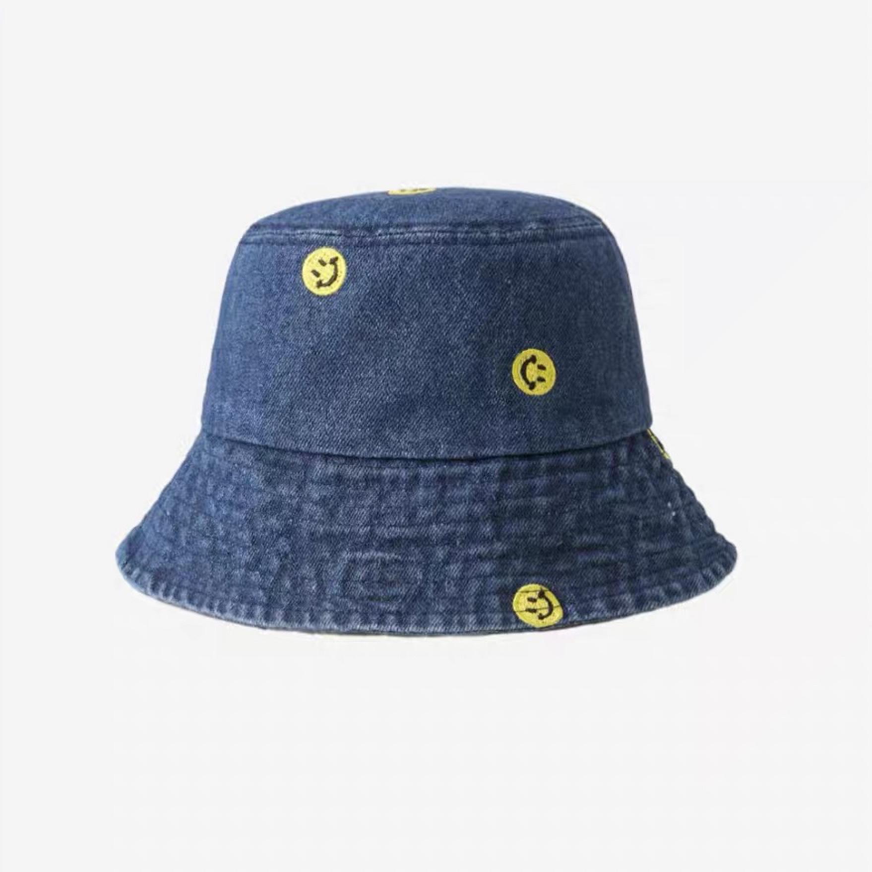 Japanese Simple Smiley Face Embroidered Denim Fisherman Hat Girl Harajuku Vintage Pot Hat Korean Version Spring and Summer Sun Protection Sun Hat Man adjustable
Japanese Simple Smiley Face Embroidered Denim Fisherman Hat Girl Harajuku Vintage Pot Hat Korean Version Spring and Summer Sun Protection Sun Hat Man adjustable