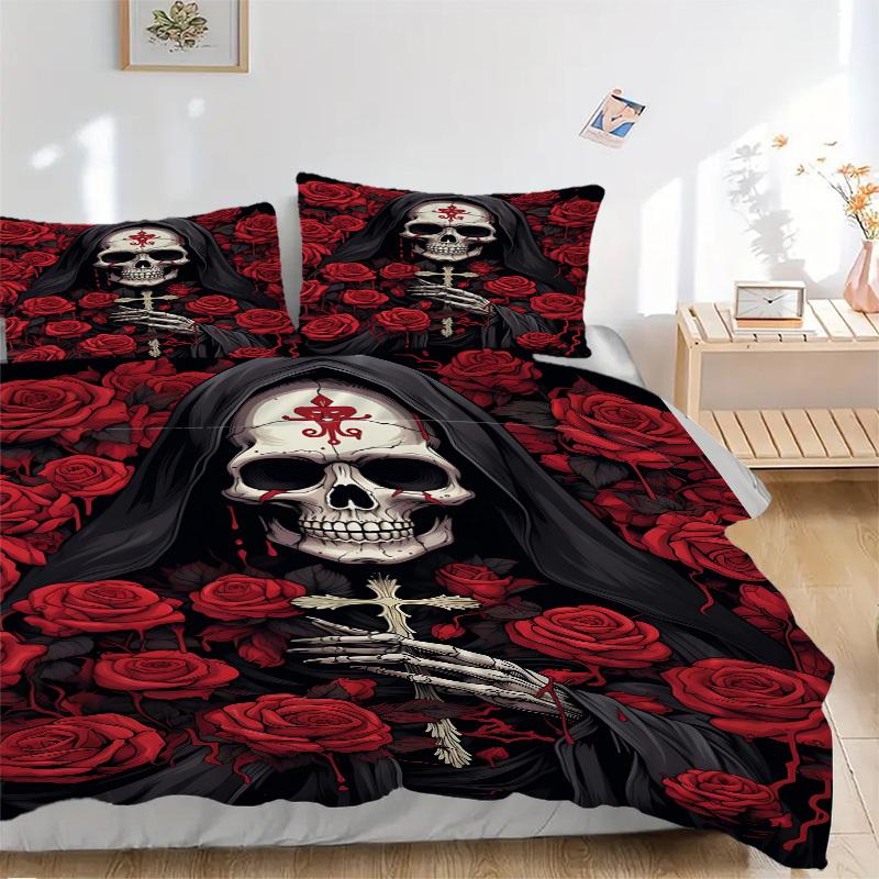 3pcs Grim Reaper Duvet Cover Set, Cover For Bedroom Guest Room (1 Duvet Cover + 2 Pillowcase, Without Quilt), yy250922197 135x200cm
3pcs Grim Reaper Duvet Cover Set, Cover For Bedroom Guest Room (1 Duvet Cover + 2 Pillowcase, Without Quilt), yy250922197 135x200cm