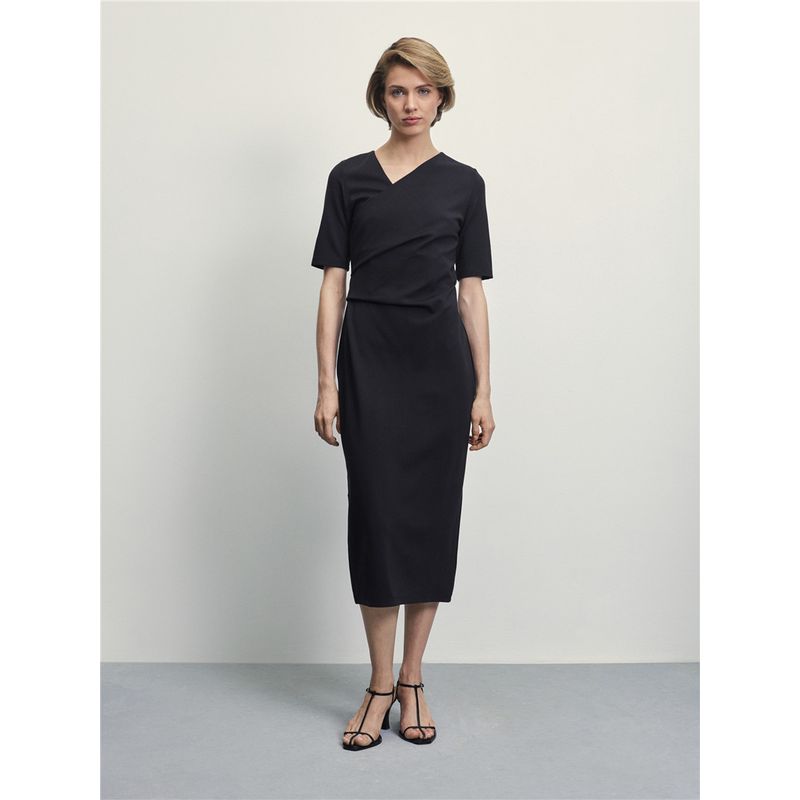 Export to Europe Single Official Website New Arrival Ponte-De-Roma Ruched Elegant Elegant Lady of Note Women s Tight Waist Summer Short Sleeve Dress Black S
Export to Europe Single Official Website New Arrival Ponte-De-Roma Ruched Elegant Elegant Lady of Note Women s Tight Waist Summer Short Sleeve Dress Black S