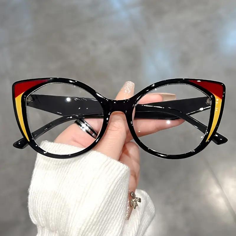 High Quality Light Blocking Blue Cat-Eye Shaped Glasses with Gradient Color Frame Transparent Lenses for Men and Women
High Quality Light Blocking Blue Cat-Eye Shaped Glasses with Gradient Color Frame Transparent Lenses for Men and Women