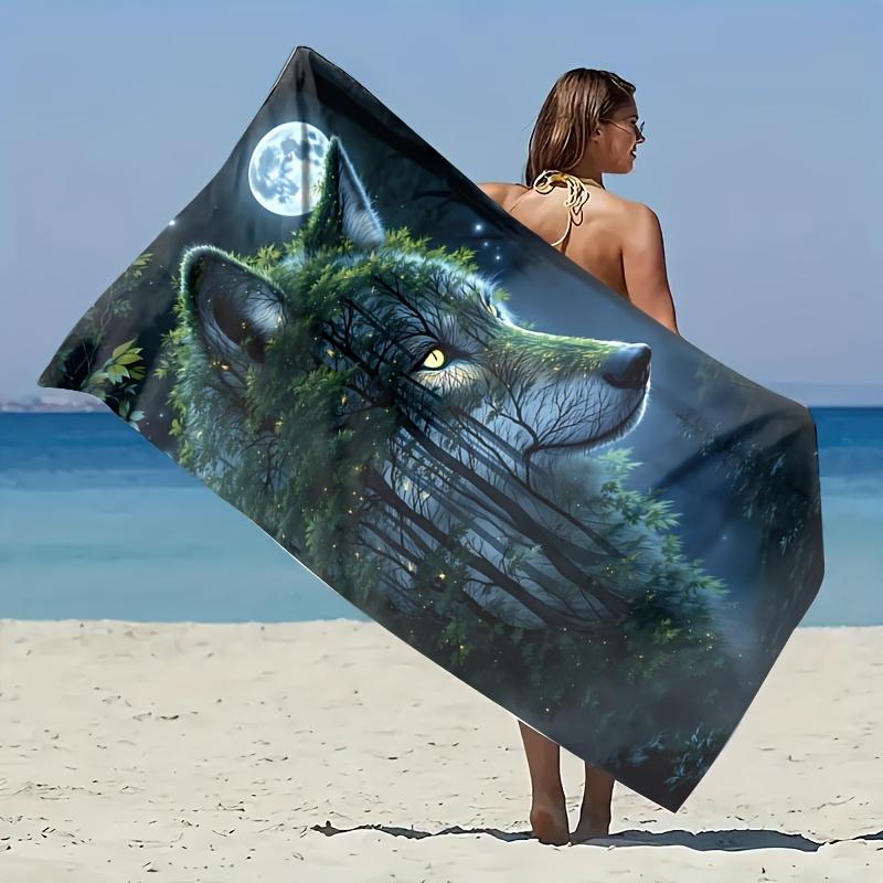 1pc Wolf Print Microfiber Beach Towel, Vintage Style Super Soft Quick-Dry Towel for Beach, Pool, Bathroom, Camping, Yoga W30*H60(CM)
1pc Wolf Print Microfiber Beach Towel, Vintage Style Super Soft Quick-Dry Towel for Beach, Pool, Bathroom, Camping, Yoga W30*H60(CM)